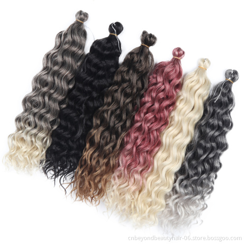 Ocean Wave Crochet Hair 18 inch Hawaii Curl Hair Synthetic Braiding Hair Extensions For Women